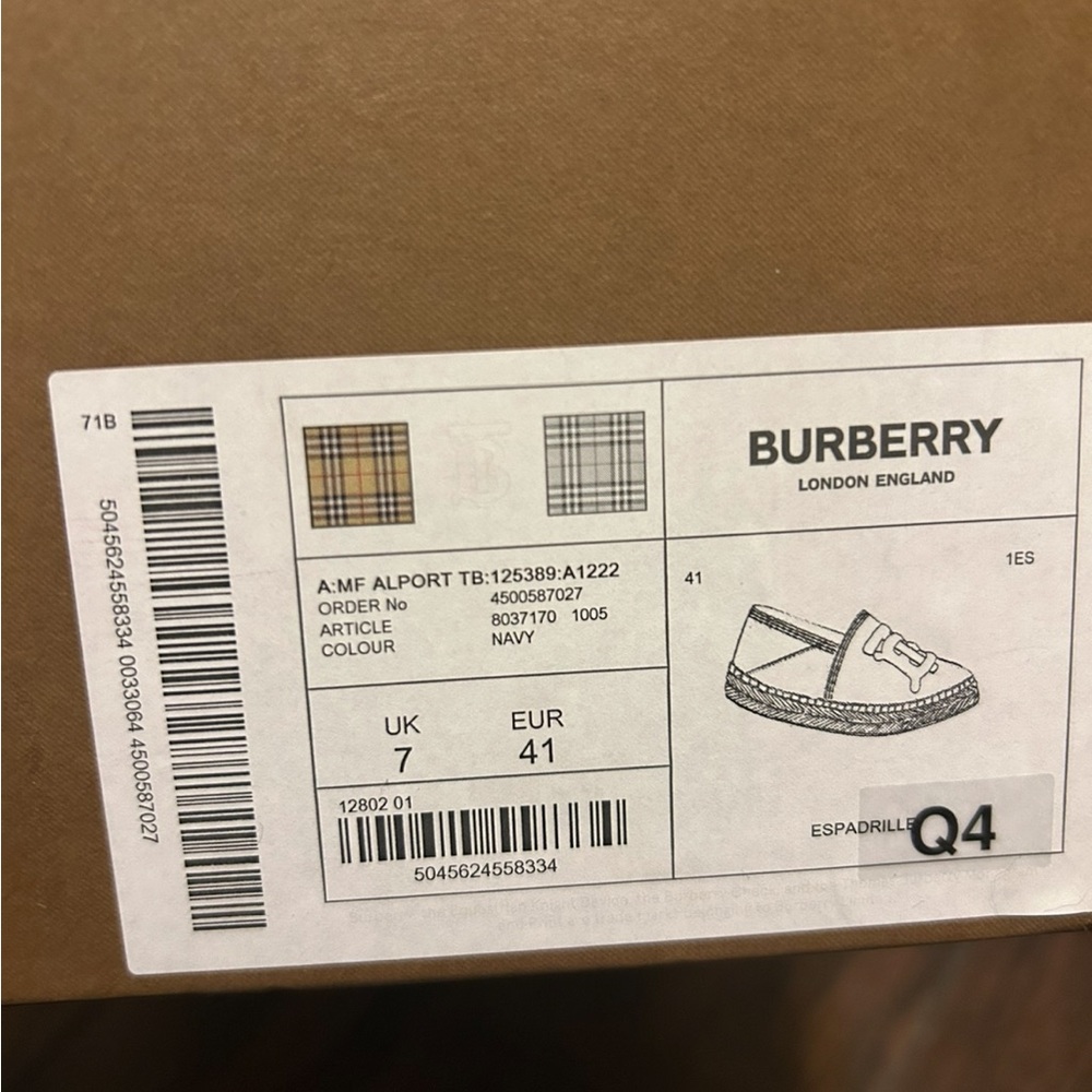 Burberry Blue‎ Monogram Espadrilles - Picture 9 of 9